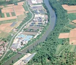 Das größte Hauptklärwerk Baden-Württembergs in Stuttgart-Mühlhausen umfaßt 25 ha