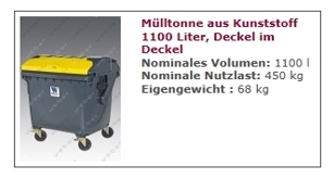 Müllcontainer 1100 l